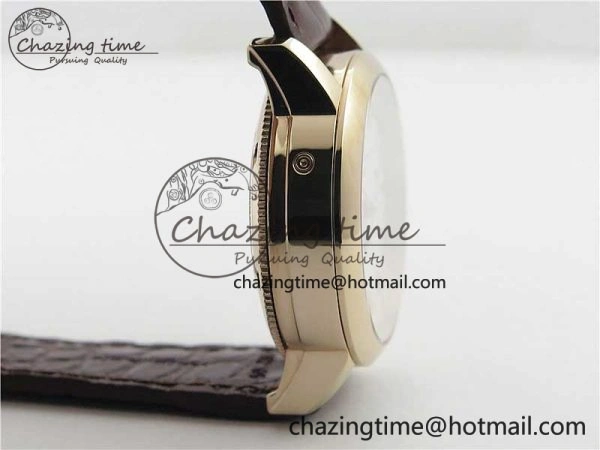 Traditionnelle 4010T RG AIF Best Edition White on Brown Leather Strap A2460QCL