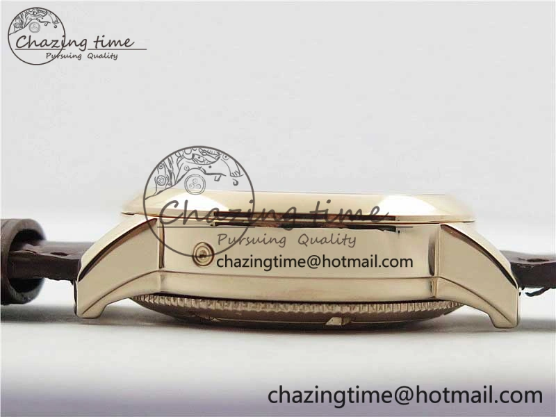 Traditionnelle 4010T RG AIF Best Edition White on Brown Leather Strap A2460QCL