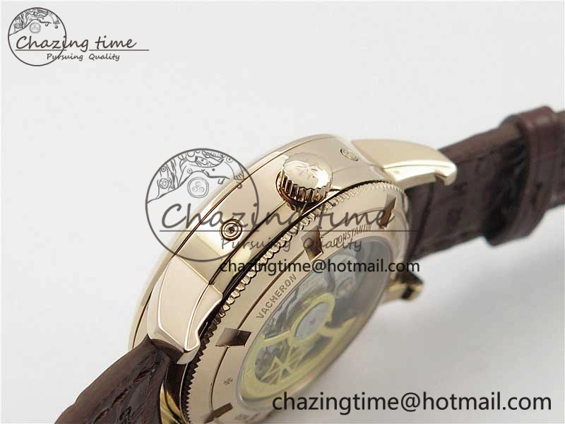Traditionnelle 4010T RG AIF Best Edition White on Brown Leather Strap A2460QCL
