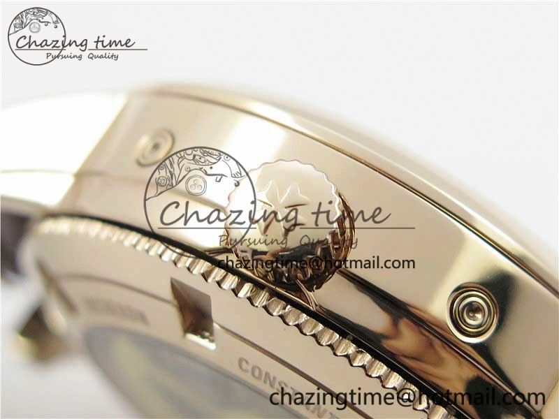 Traditionnelle 4010T RG AIF Best Edition White on Brown Leather Strap A2460QCL