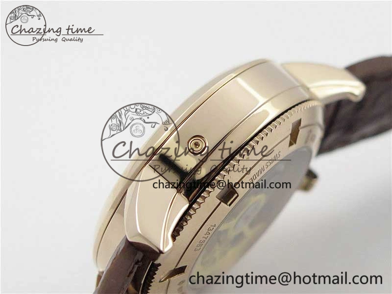 Traditionnelle 4010T RG AIF Best Edition White on Brown Leather Strap A2460QCL