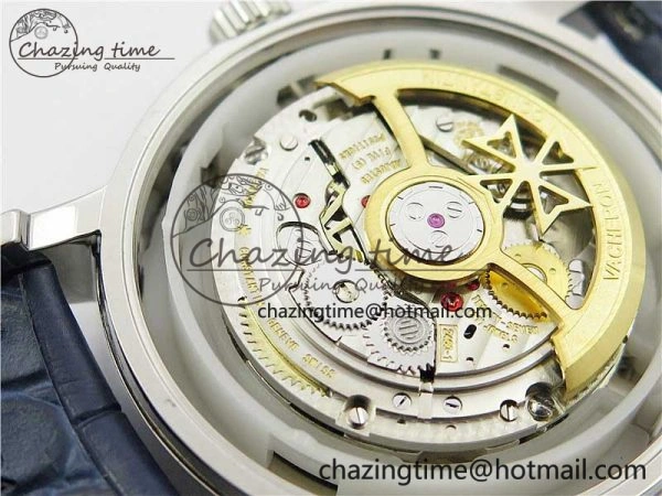 Traditionnelle 4010T SS AIF Best Edition White Dial on Blue Leather Strap A2460QCL