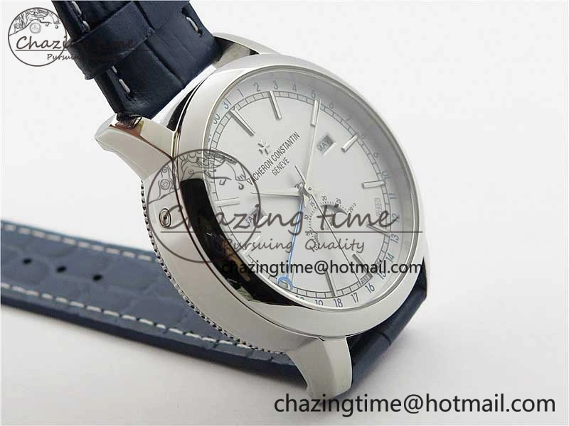 Traditionnelle 4010T SS AIF Best Edition White Dial on Blue Leather Strap A2460QCL