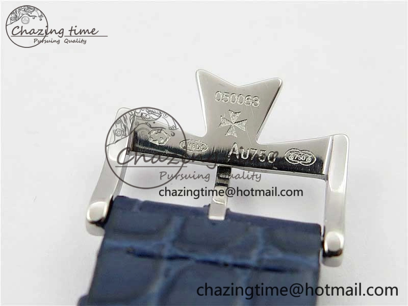 Traditionnelle 4010T SS AIF Best Edition White Dial on Blue Leather Strap A2460QCL