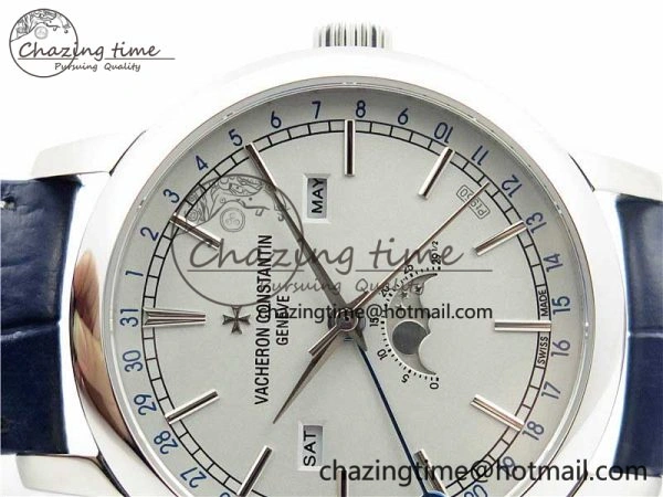 Traditionnelle 4010T SS AIF Best Edition White Dial on Blue Leather Strap A2460QCL