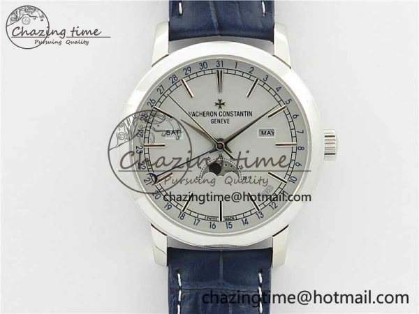 Traditionnelle 4010T SS AIF Best Edition White Dial on Blue Leather Strap A2460QCL