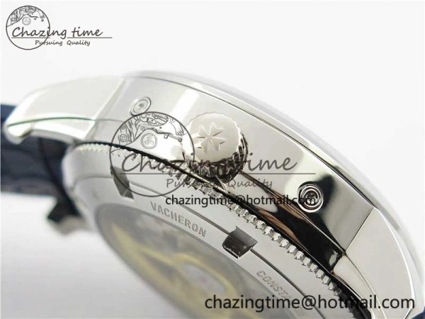 Traditionnelle 4010T SS AIF Best Edition White Dial on Blue Leather Strap A2460QCL