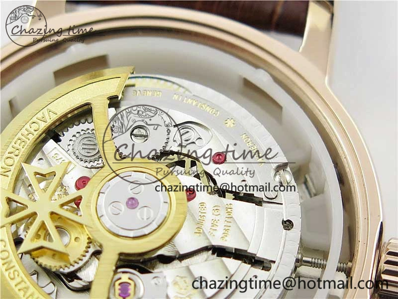 Traditionnelle 85290 RG AIF Best Edition White Dial on Brown Leather Strap A2475SC
