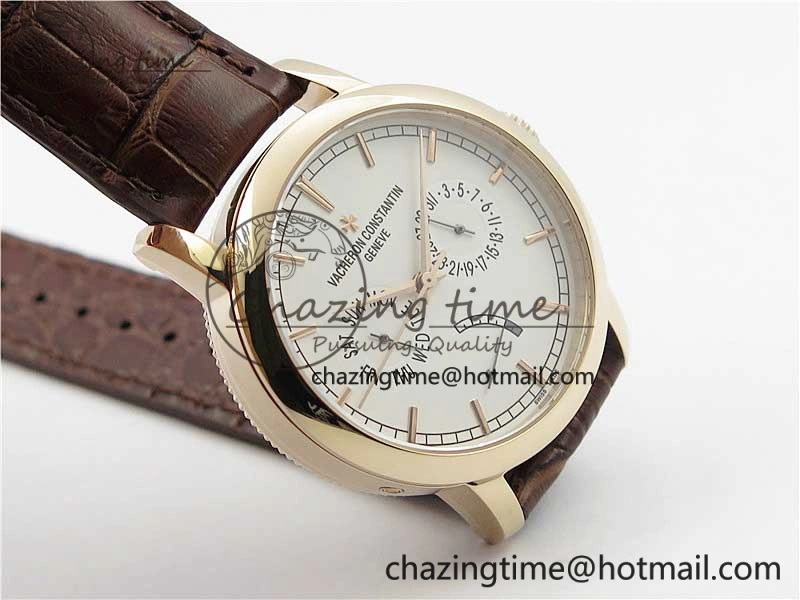 Traditionnelle 85290 RG AIF Best Edition White Dial on Brown Leather Strap A2475SC