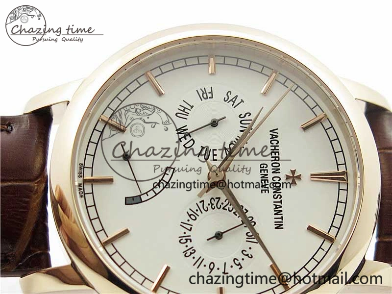 Traditionnelle 85290 RG AIF Best Edition White Dial on Brown Leather Strap A2475SC