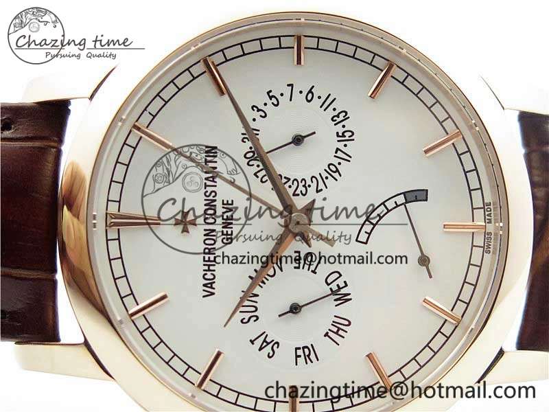 Traditionnelle 85290 RG AIF Best Edition White Dial on Brown Leather Strap A2475SC