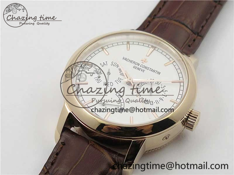 Traditionnelle 85290 RG AIF Best Edition White Dial on Brown Leather Strap A2475SC