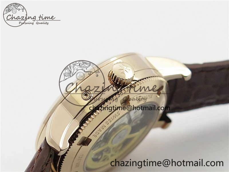 Traditionnelle 85290 RG AIF Best Edition White Dial on Brown Leather Strap A2475SC