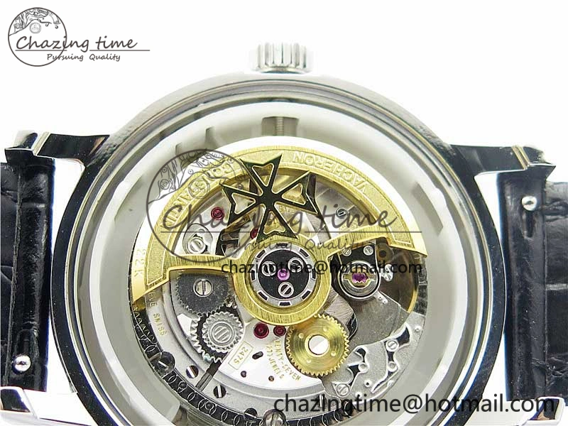Traditionnelle 85290 SS AIF Best Edition White Dial on Black Leather Strap A2475SC