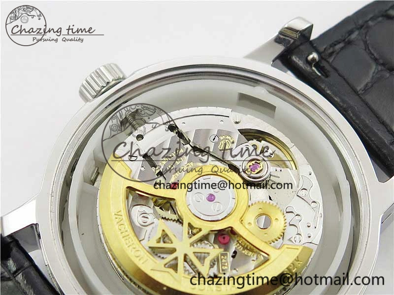Traditionnelle 85290 SS AIF Best Edition White Dial on Black Leather Strap A2475SC