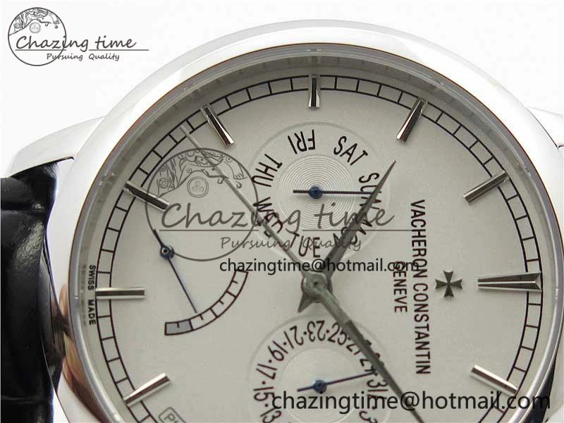 Traditionnelle 85290 SS AIF Best Edition White Dial on Black Leather Strap A2475SC