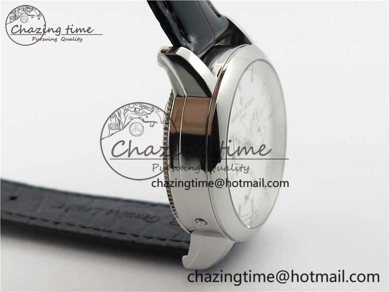 Traditionnelle 85290 SS AIF Best Edition White Dial on Black Leather Strap A2475SC