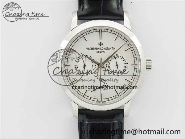 Traditionnelle 85290 SS AIF Best Edition White Dial on Black Leather Strap A2475SC