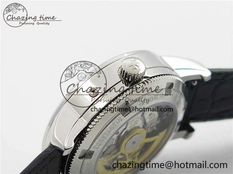 Traditionnelle 85290 SS AIF Best Edition White Dial on Black Leather Strap A2475SC