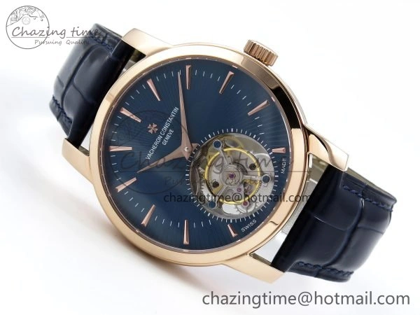 Traditionnelle Tourbillon RG RMSF Best Edition Blue Textured Dial on Blue Leather Strap