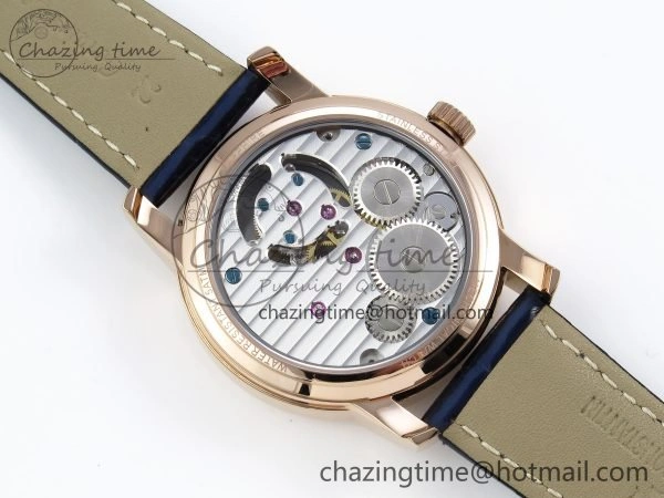 Traditionnelle Tourbillon RG RMSF Best Edition Blue Textured Dial on Blue Leather Strap