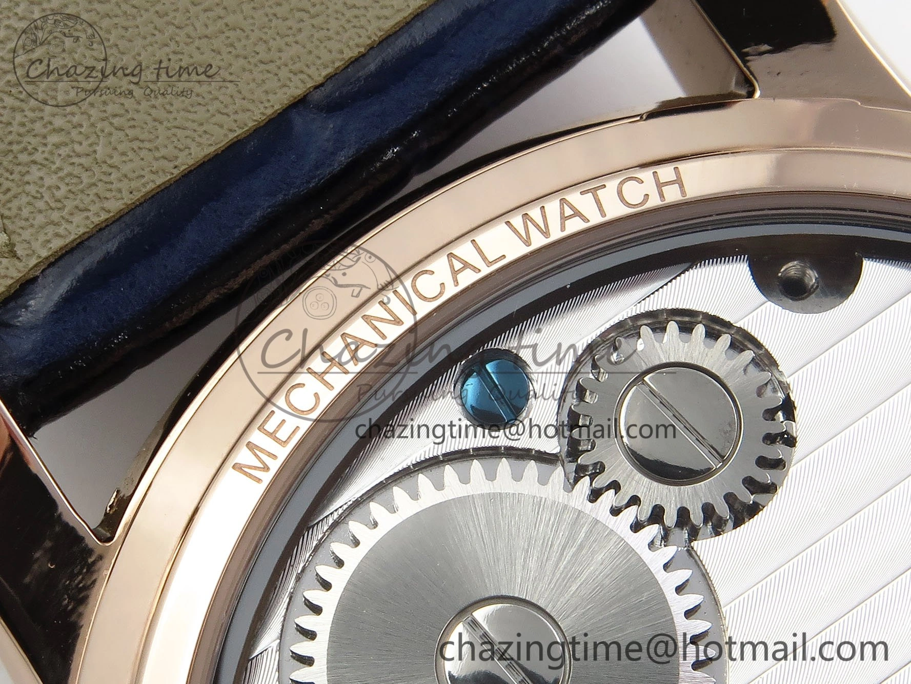 Traditionnelle Tourbillon RG RMSF Best Edition Blue Textured Dial on Blue Leather Strap