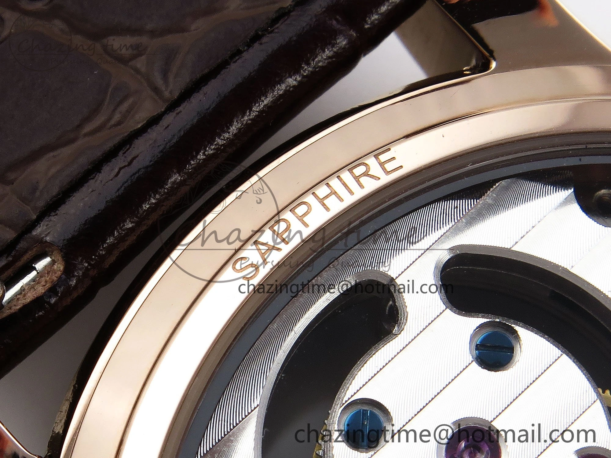 Traditionnelle Tourbillon RG RMSF Best Edition White Textured Dial on Brown Leather Strap