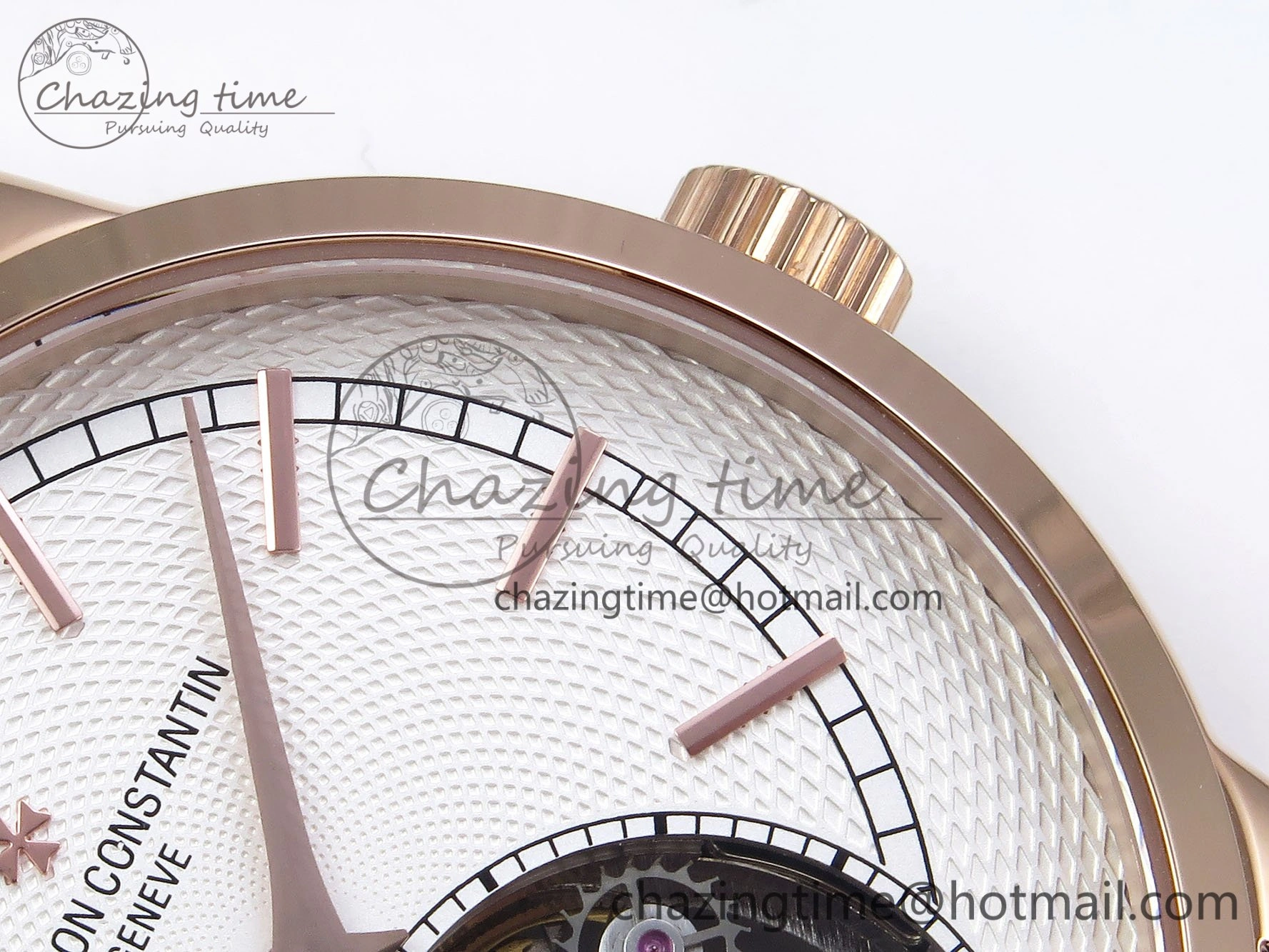 Traditionnelle Tourbillon RG RMSF Best Edition White Textured Dial on Brown Leather Strap
