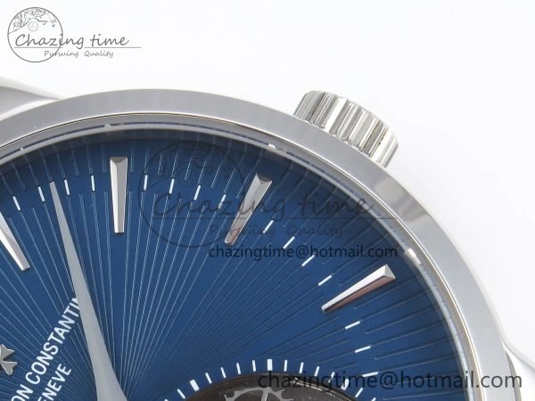 Traditionnelle Tourbillon SS RMSF Best Edition Blue Textured Dial on Blue Leather Strap