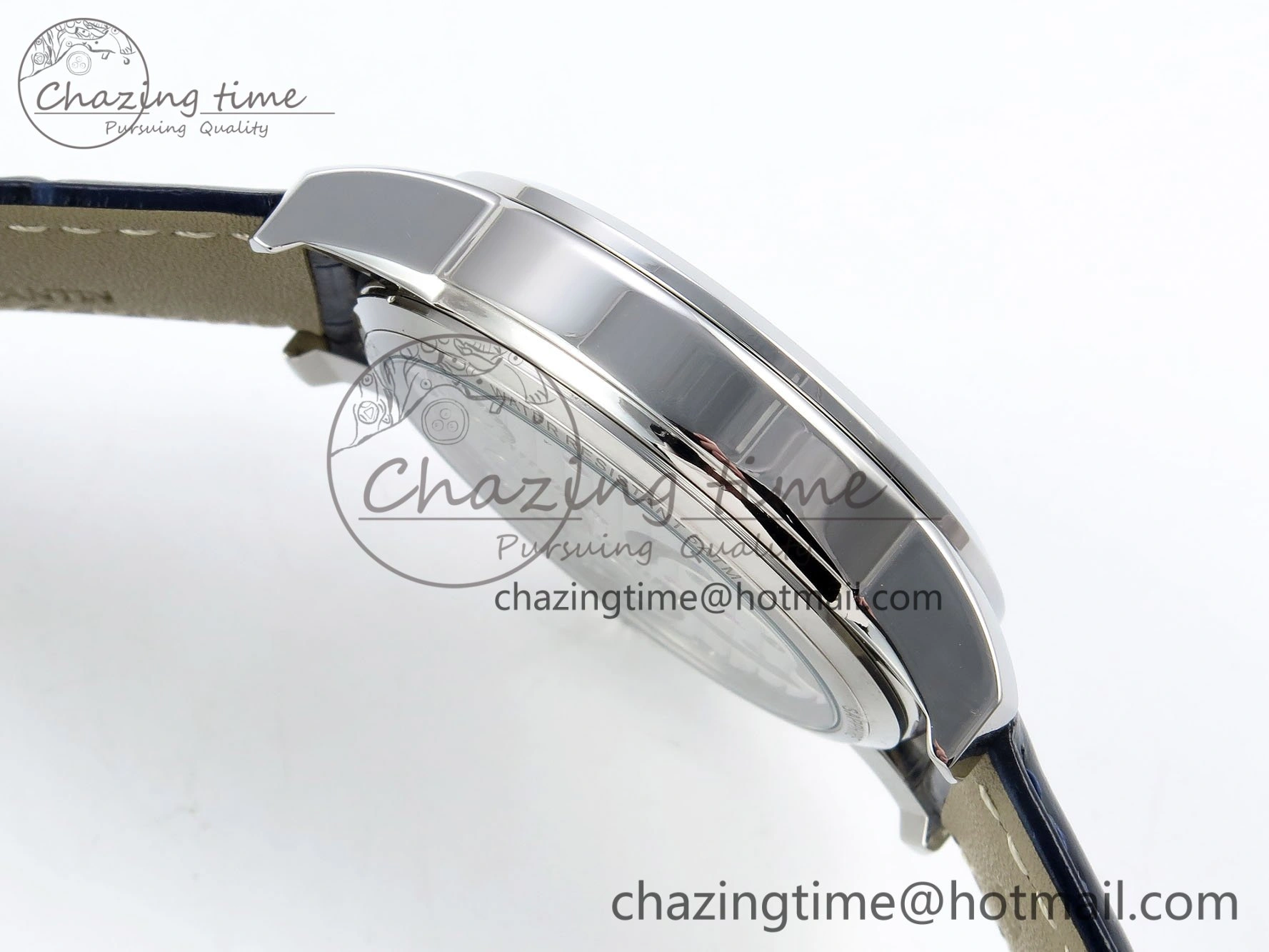 Traditionnelle Tourbillon SS RMSF Best Edition Blue Textured Dial on Blue Leather Strap
