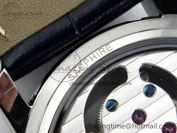 Traditionnelle Tourbillon SS RMSF Best Edition Blue Textured Dial on Blue Leather Strap