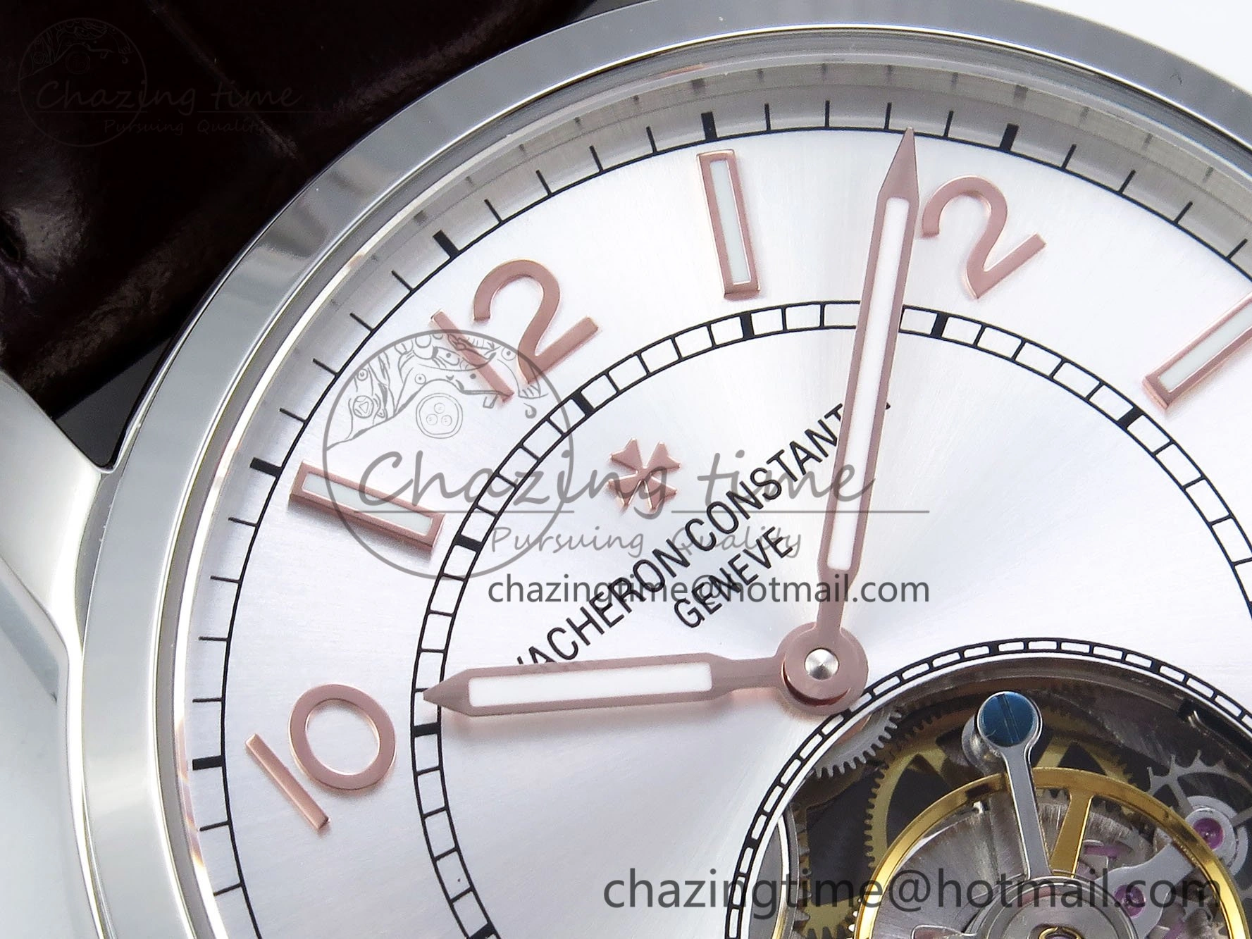 Traditionnelle Tourbillon SS RMSF Best Edition Silver Dial on Brown Leather Strap