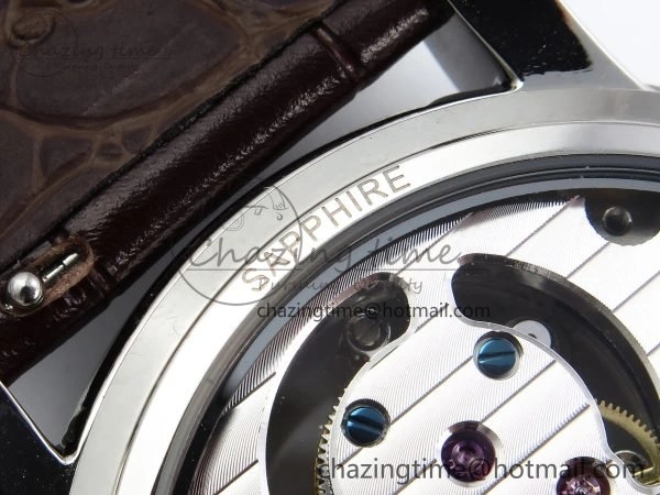 Traditionnelle Tourbillon SS RMSF Best Edition Silver Dial on Brown Leather Strap