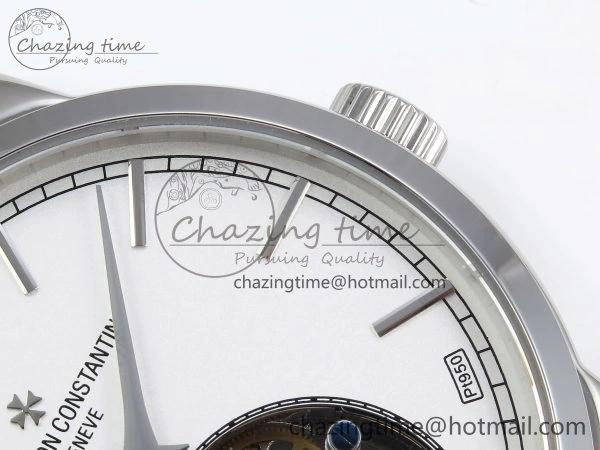 Traditionnelle Tourbillon SS RMSF Best Edition White Dial on Black Leather Strap