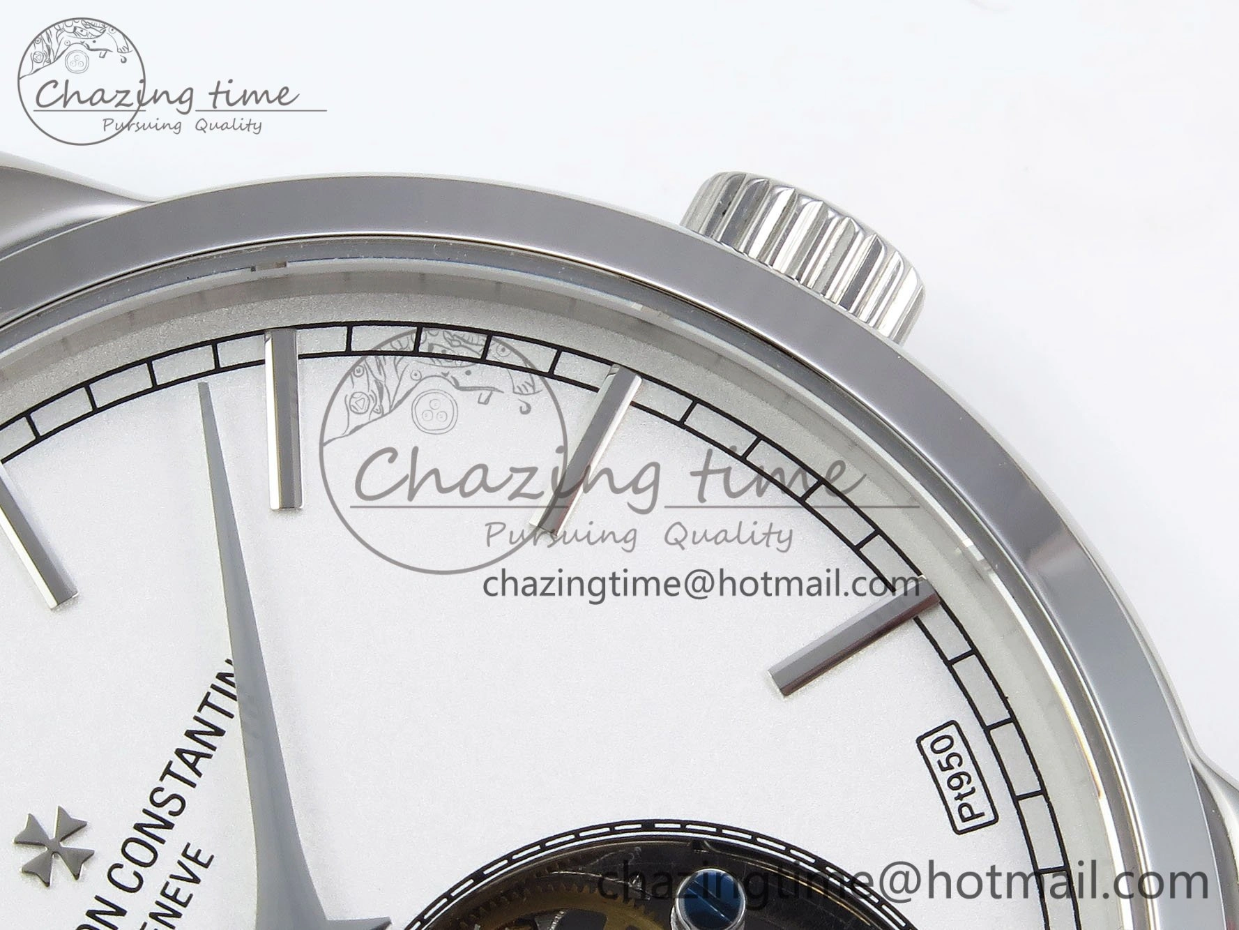 Traditionnelle Tourbillon SS RMSF Best Edition White Dial on Black Leather Strap