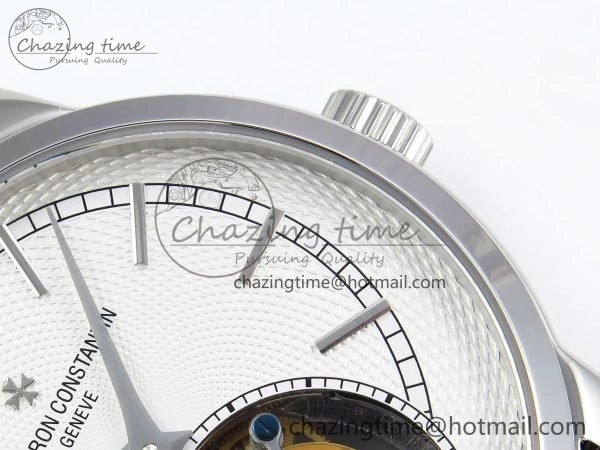 Traditionnelle Tourbillon SS RMSF Best Edition White Textured Dial on Black Leather Strap