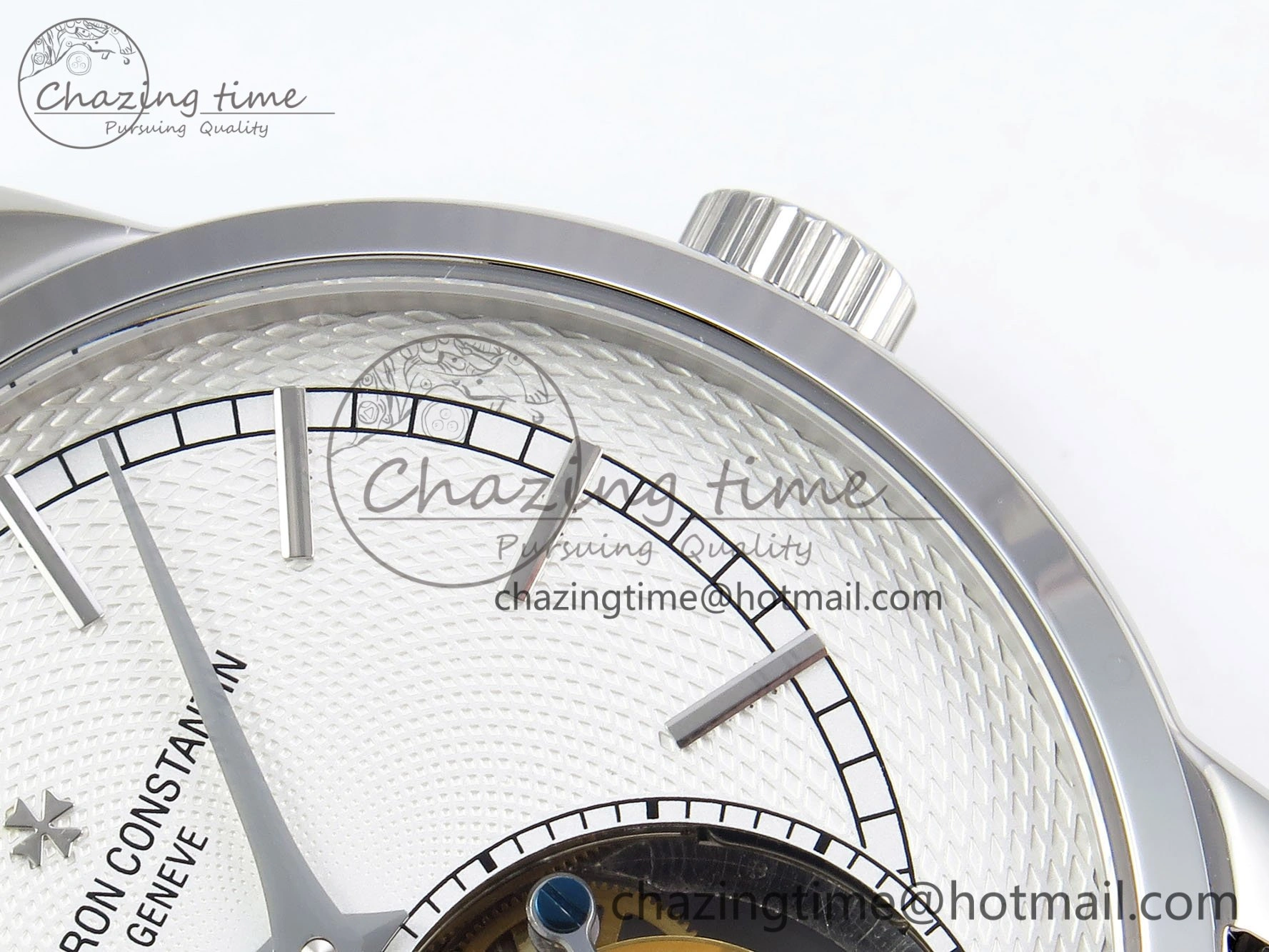Traditionnelle Tourbillon SS RMSF Best Edition White Textured Dial on Black Leather Strap