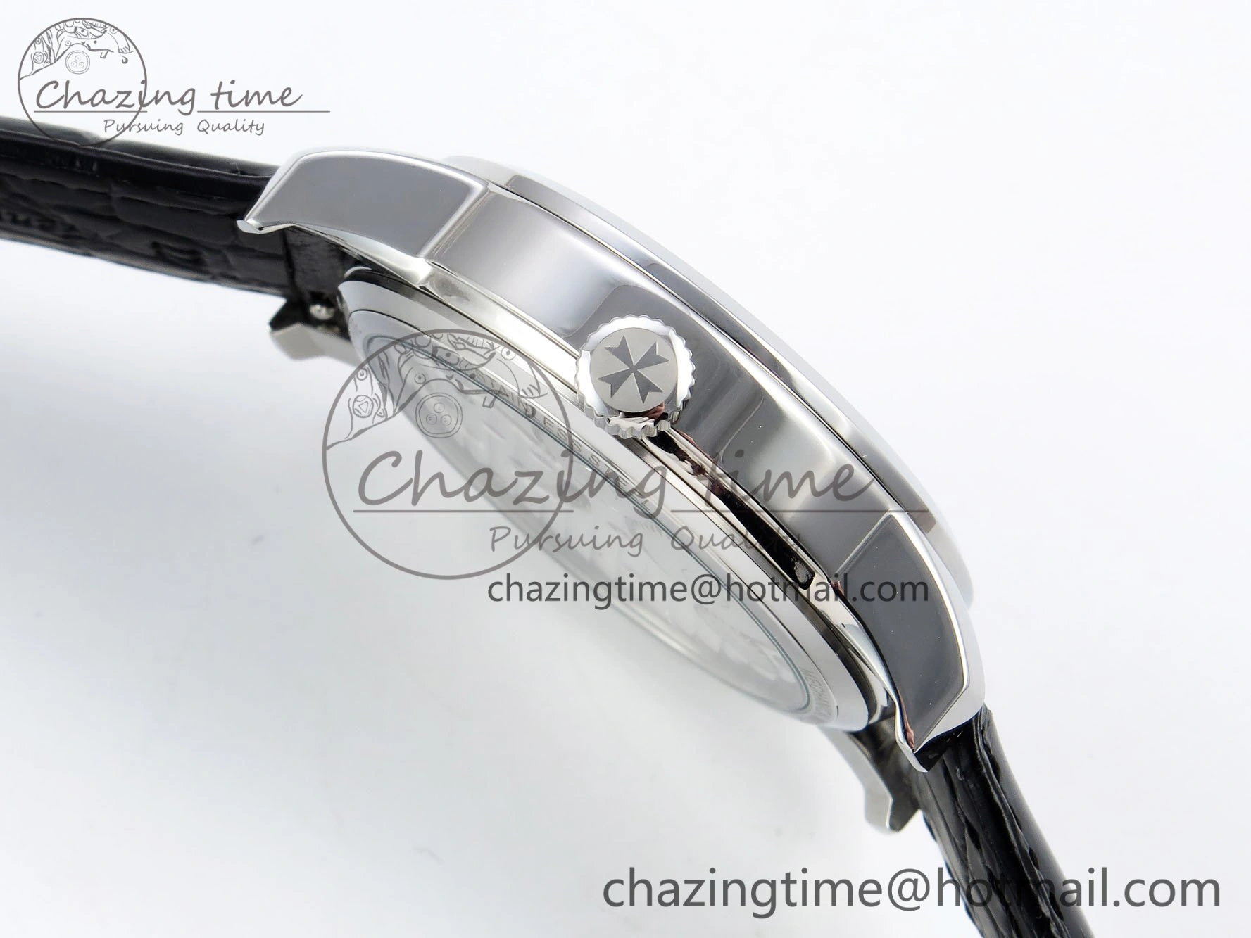 Traditionnelle Tourbillon SS RMSF Best Edition White Textured Dial on Black Leather Strap