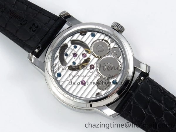 Traditionnelle Tourbillon SS RMSF Best Edition White Textured Dial on Black Leather Strap