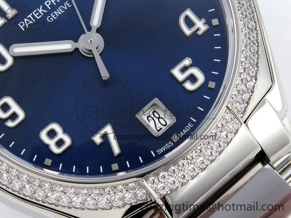 Twenty~4 7300 1200A SS PPF 1:1 Best Edition Blue Dial on SS Bracelet A324 Super Clone