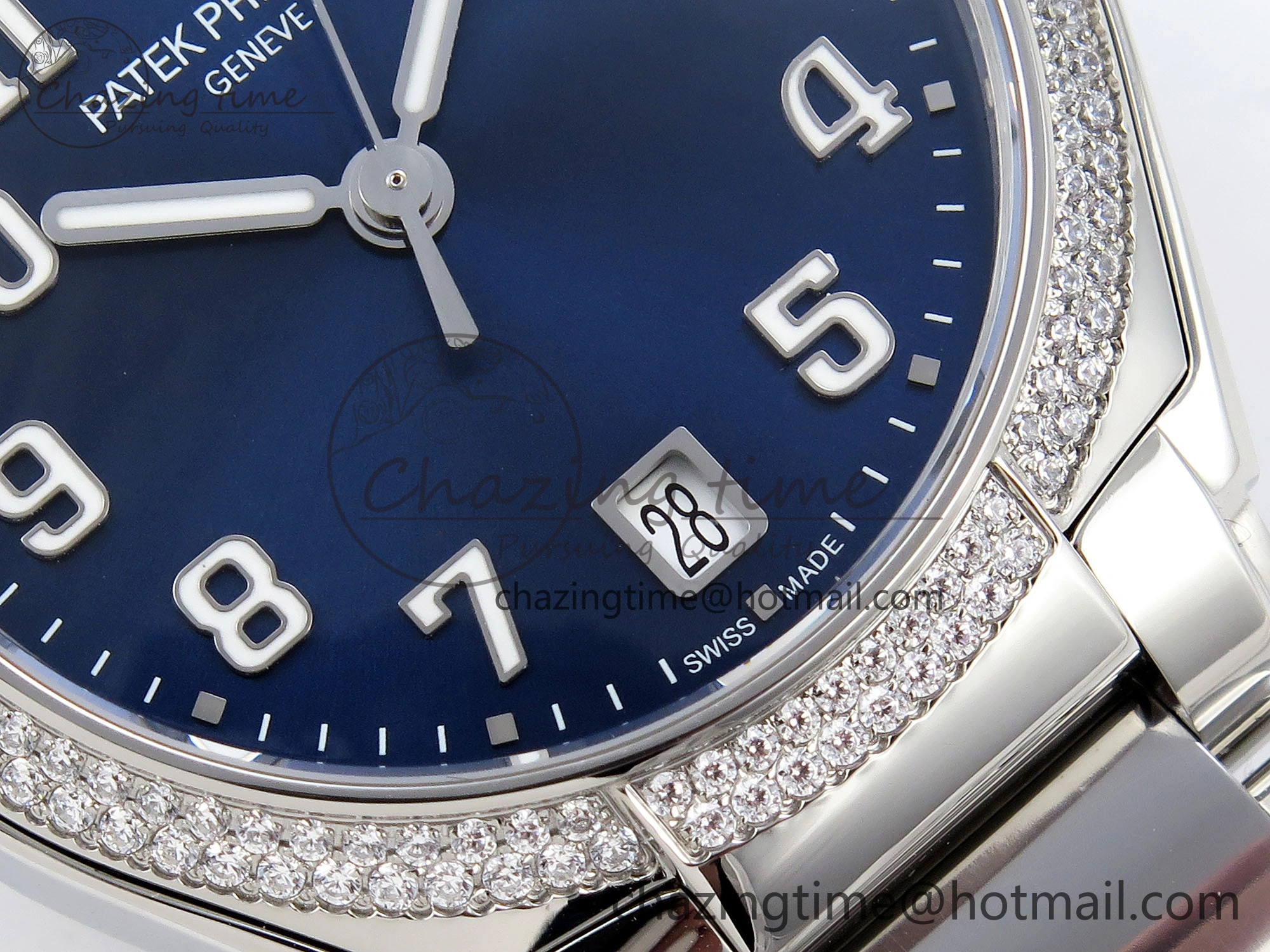 Twenty~4 7300 1200A SS PPF 1:1 Best Edition Blue Dial on SS Bracelet A324 Super Clone