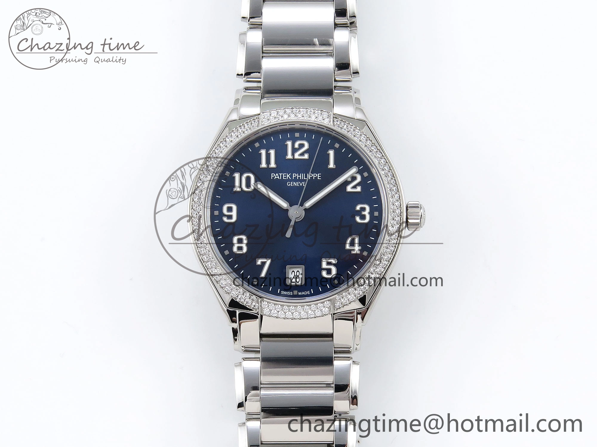 Twenty~4 7300 1200A SS PPF 1:1 Best Edition Blue Dial on SS Bracelet A324 Super Clone