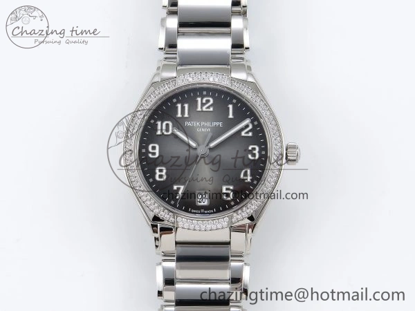 Twenty~4 7300 1200A SS PPF 1:1 Best Edition Gray Dial on SS Bracelet A324 Super Clone