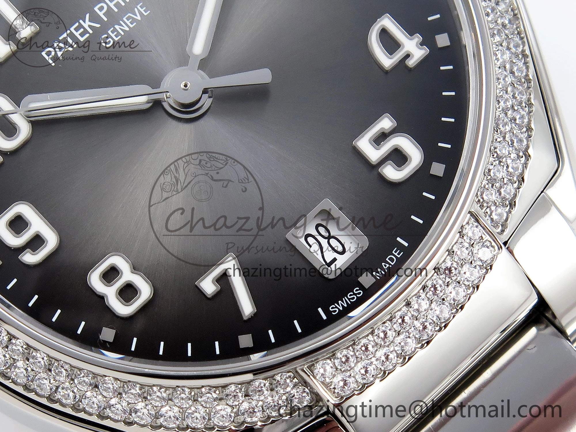 Twenty~4 7300 1200A SS PPF 1:1 Best Edition Gray Dial on SS Bracelet A324 Super Clone