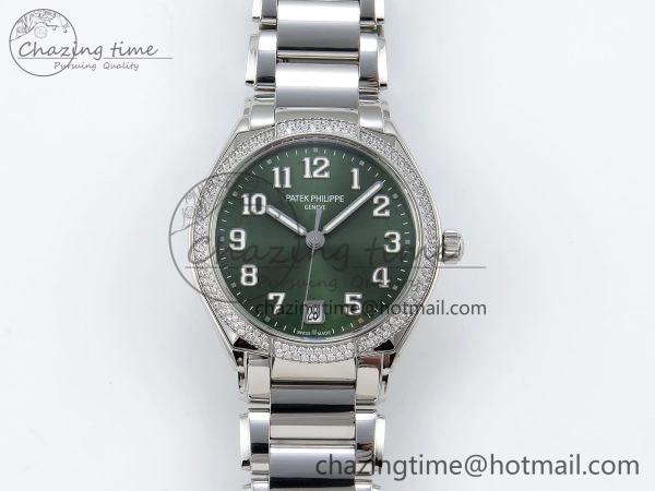 Twenty~4 7300 1200A SS PPF 1:1 Best Edition Green Dial on SS Bracelet A324 Super Clone