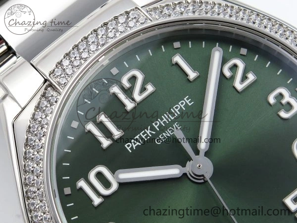 Twenty~4 7300 1200A SS PPF 1:1 Best Edition Green Dial on SS Bracelet A324 Super Clone