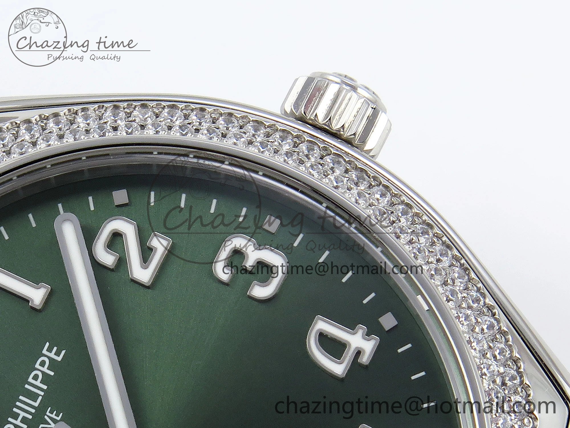 Twenty~4 7300 1200A SS PPF 1:1 Best Edition Green Dial on SS Bracelet A324 Super Clone