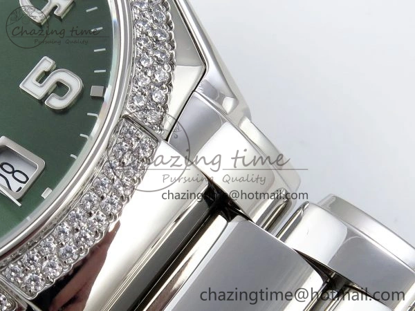 Twenty~4 7300 1200A SS PPF 1:1 Best Edition Green Dial on SS Bracelet A324 Super Clone