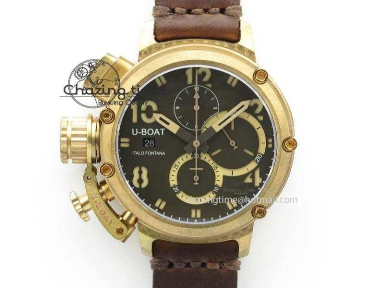 U-51 Chimera Bronzo 1:1 Best Edition Brown Dial On Brown Leather Strap A7750