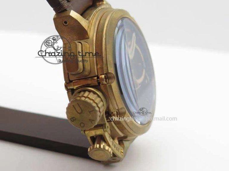 U-51 Chimera Bronzo 1:1 Best Edition Brown Dial On Brown Leather Strap A7750